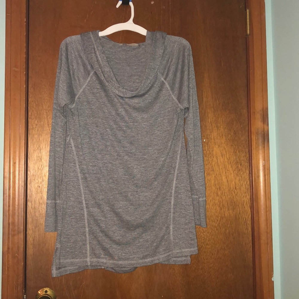 Soft Surroundings cowl neck hooded long sleeve